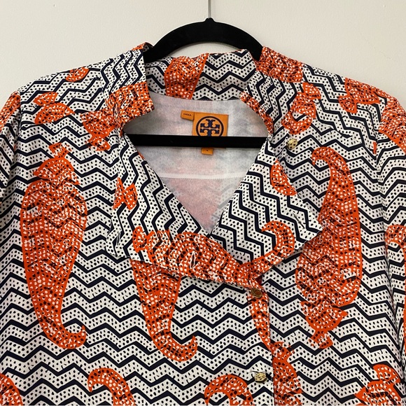 Tory Burch Thurman 100% Silk Dress with wrap belt - Picture 2 of 16